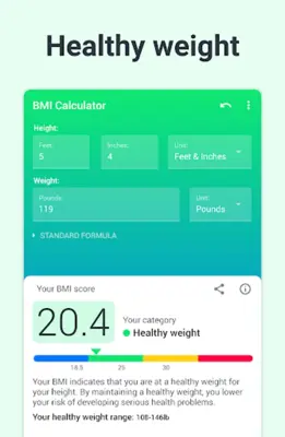 BMI Calculator android App screenshot 0