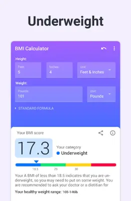 BMI Calculator android App screenshot 1